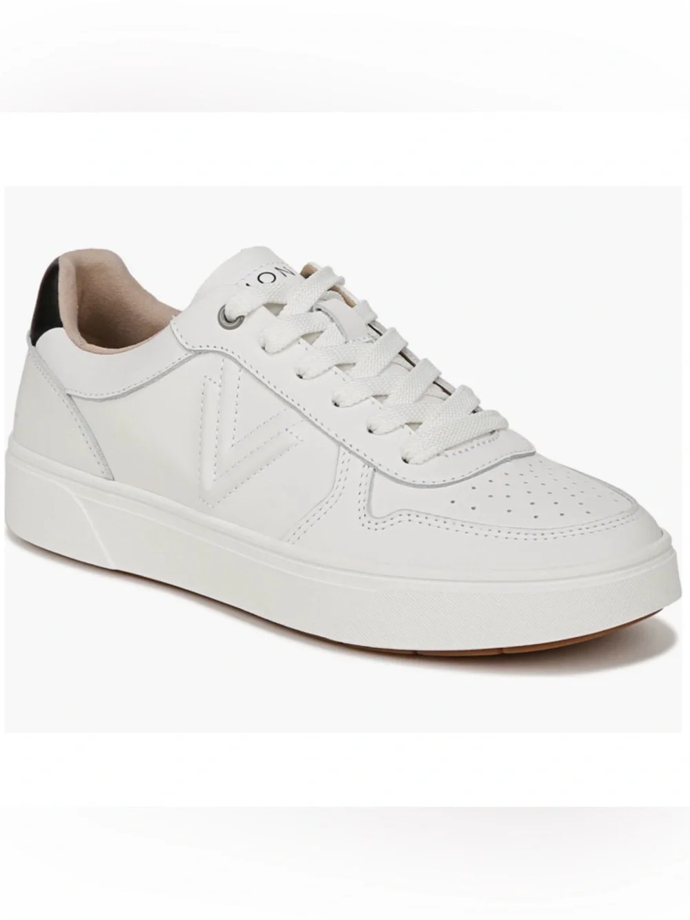 VIONIC Women’s WHITE LEATHER Kimmie Court Sneaker,‎ SZ 9